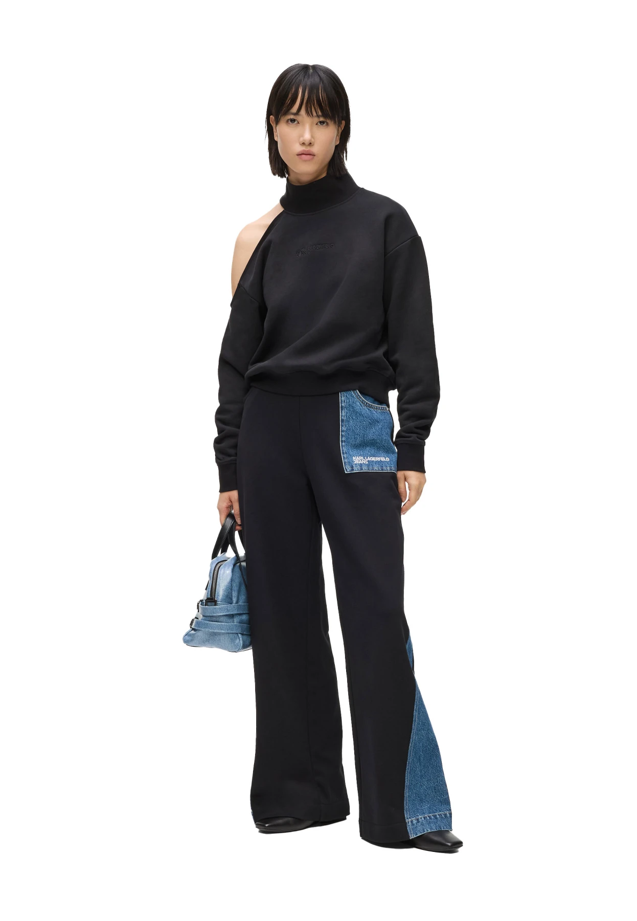 Denim-Panelled Track Pants Gallery