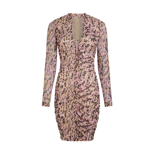 Artistic Animal Mesh Dress Gallery