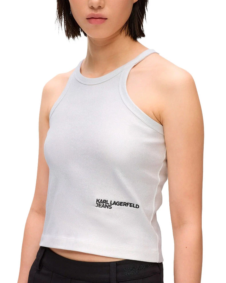 Sleeveless T-Shirt in Waxed Finish Gallery