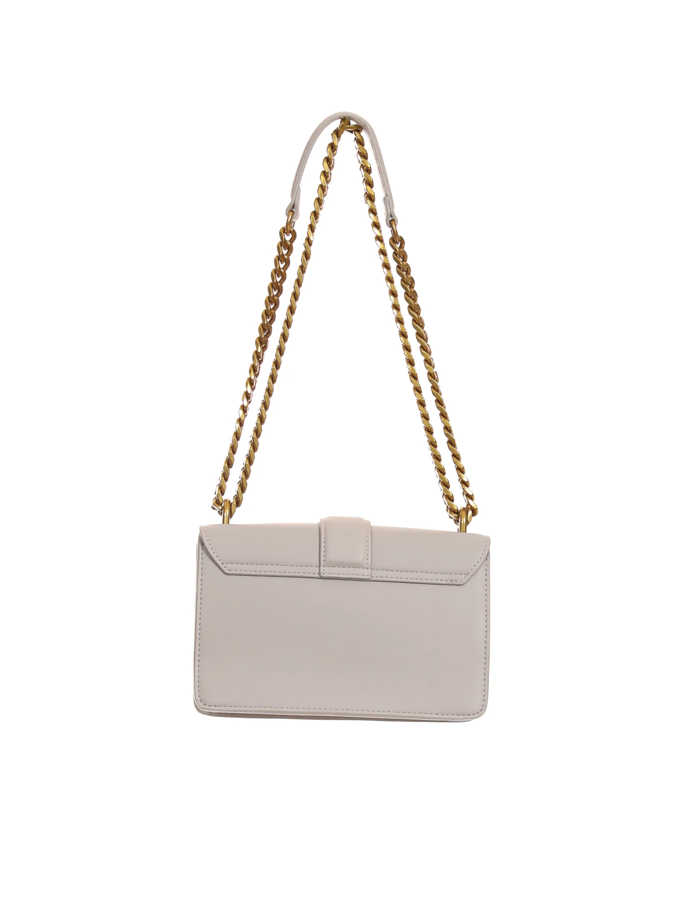 Leather Flap Shoulder Bag with Serpent Gold Hardware Gallery