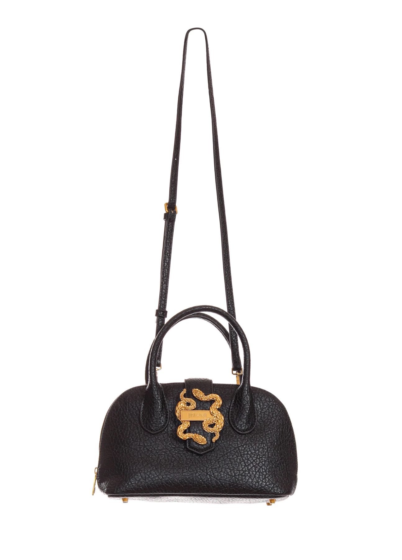 Snake-Hardware Grained Leather Hand Bag Gallery