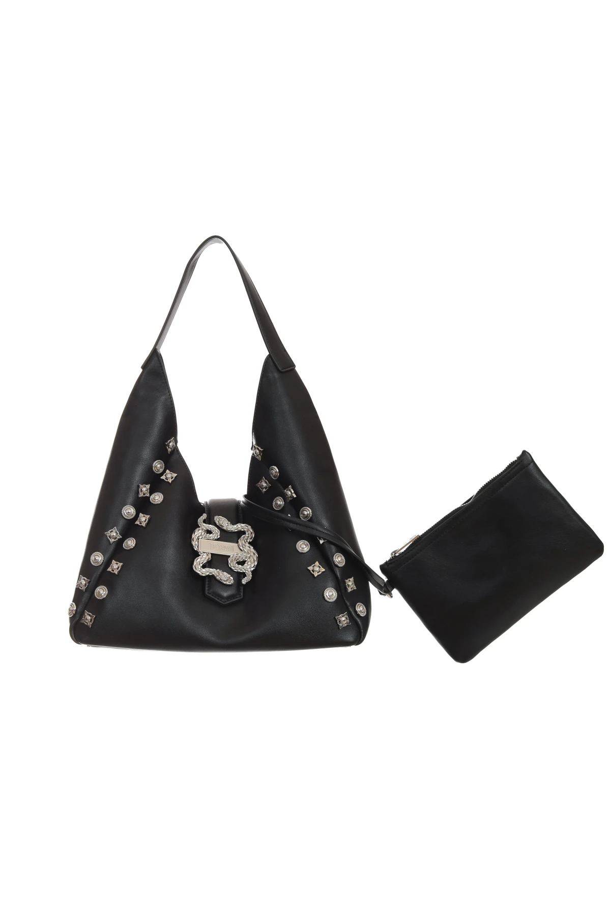Studded Snake-Hardware Hobo Shoulder Bag Gallery