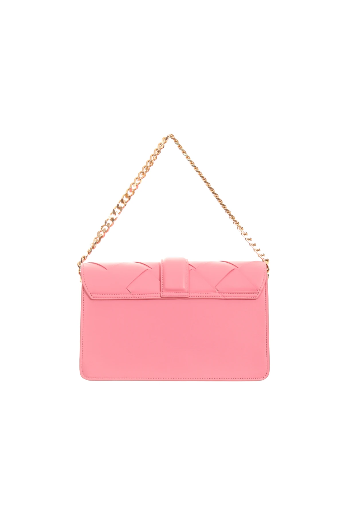 Woven-Effect Leather Crossbody Bag with Tonal Snake Hardware Gallery