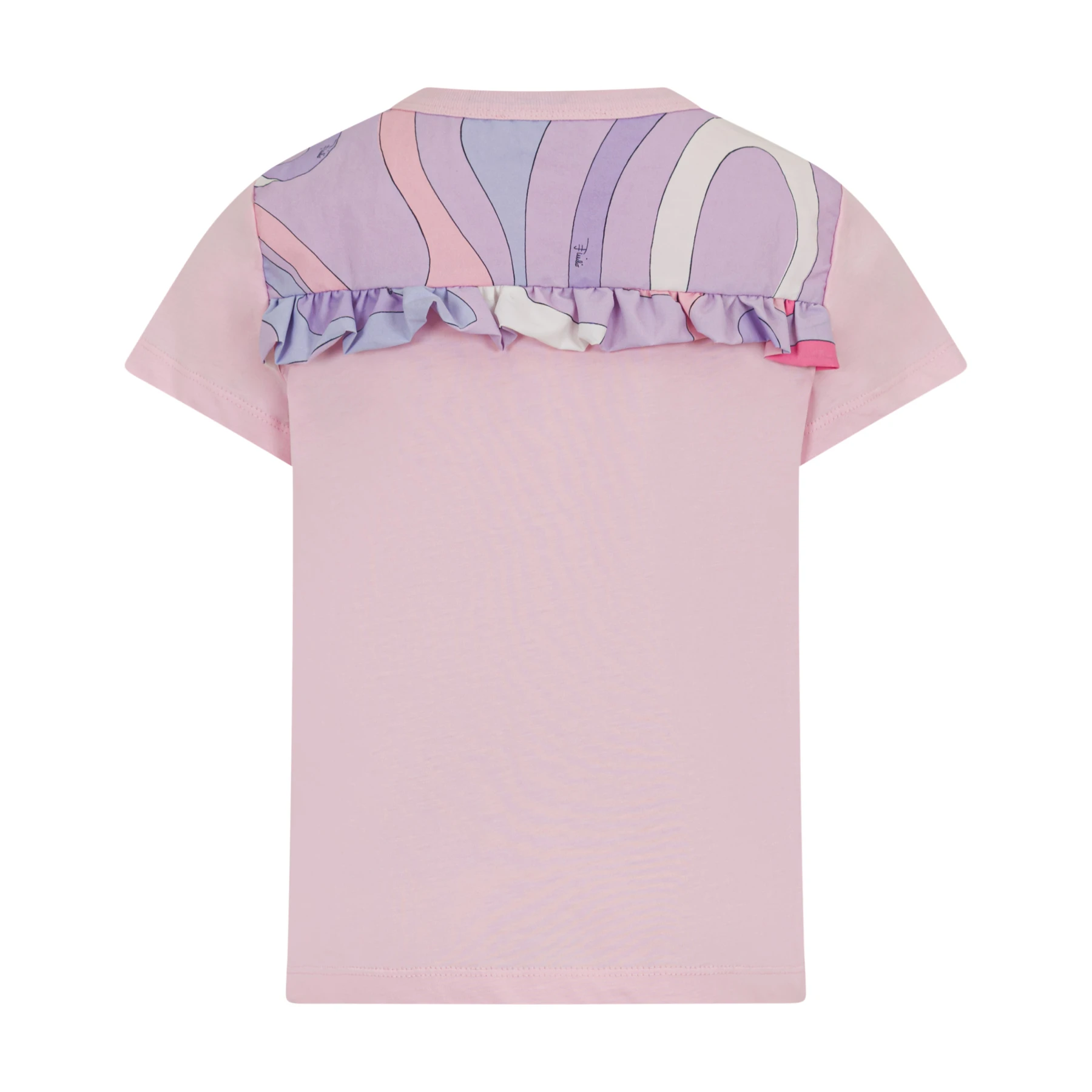 Cotton Short Sleeve T-Shirt with Back Details Gallery