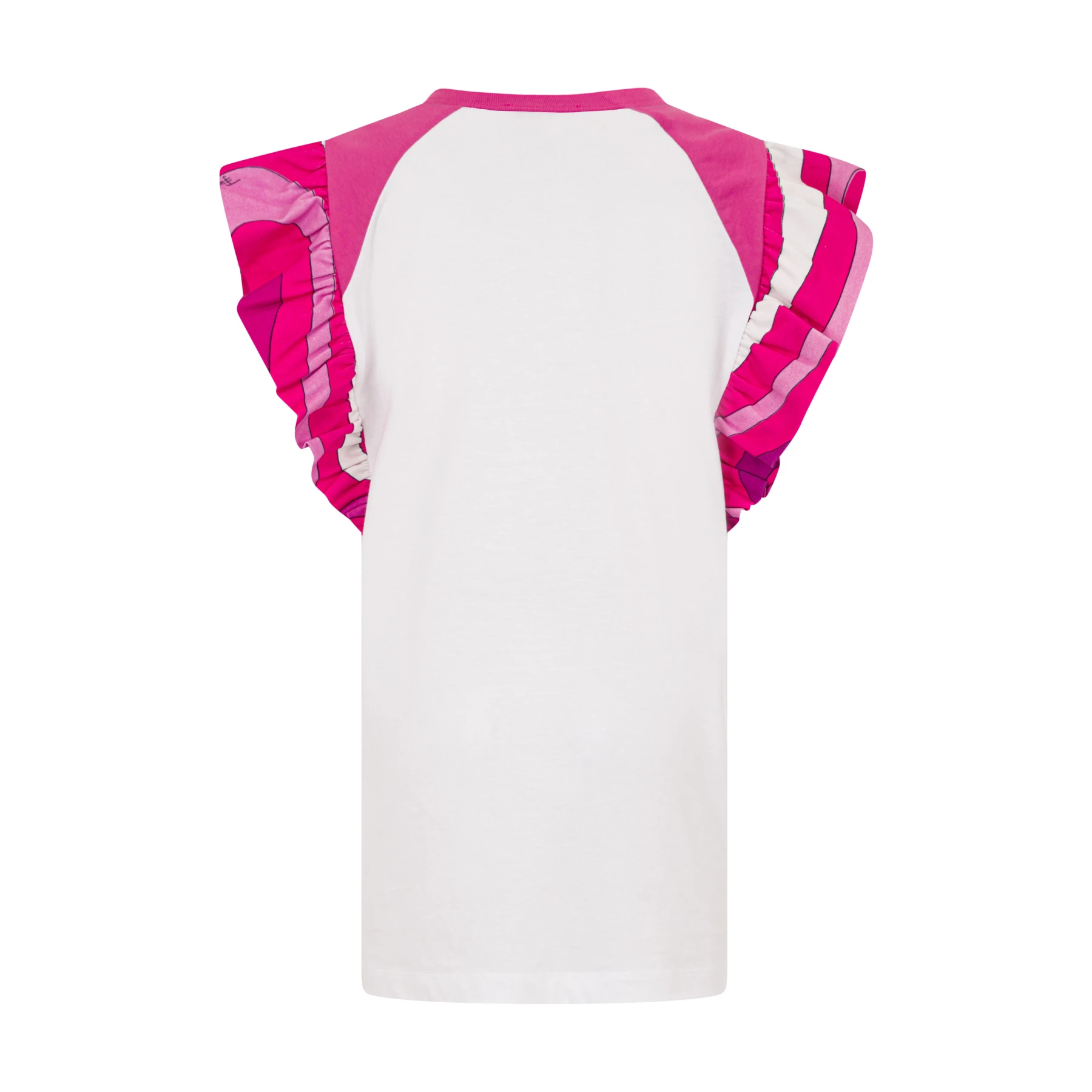 Logo Cotton Dress with Marmo Ruffle Sleeves Gallery