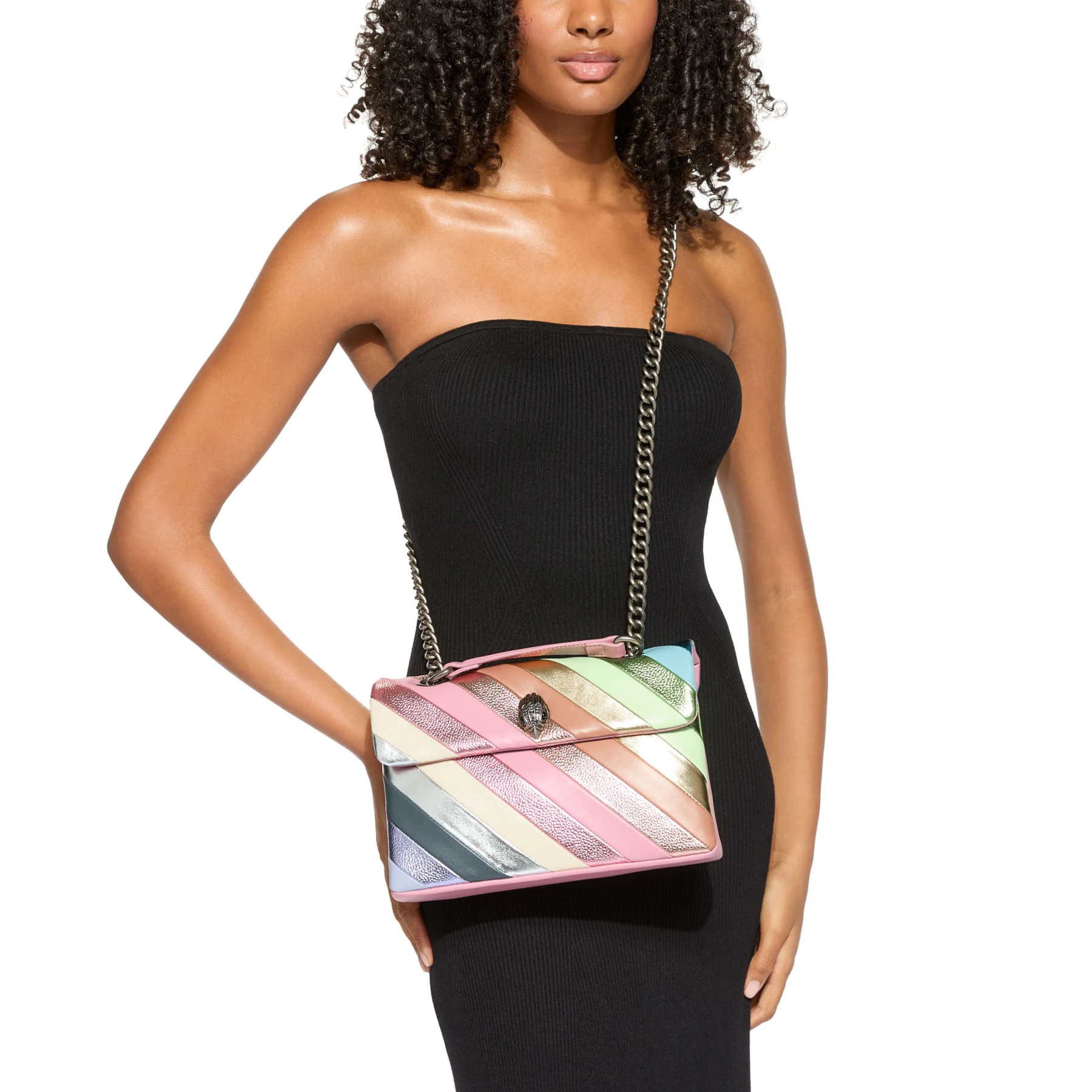 Metallic Rainbow Quilted Leather Kensington Bag Gallery