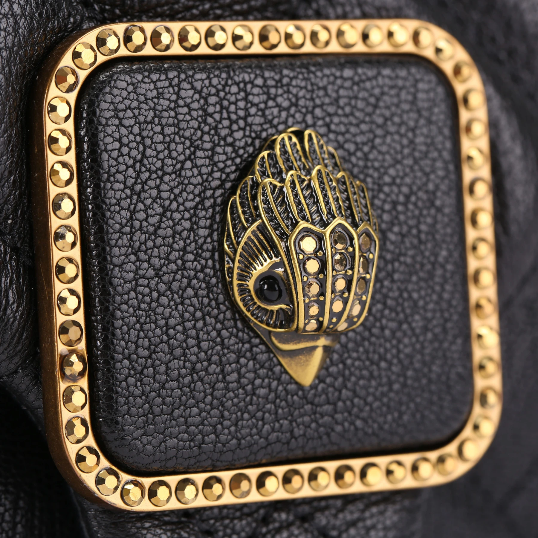 Grained Leather Pimlico Shoulder Bag with Quilting Details Gallery