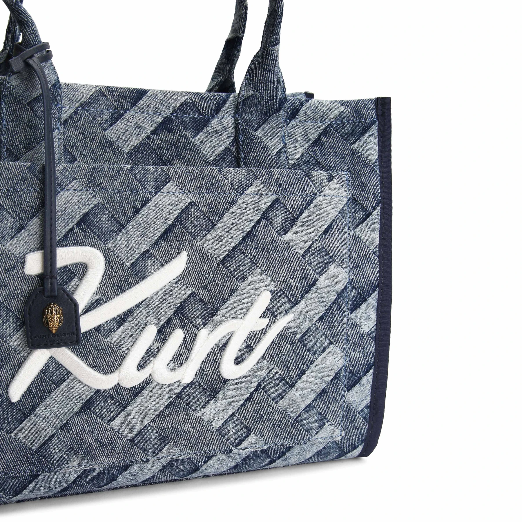 Bleached Weave Denim Kurt Tote Bag Gallery