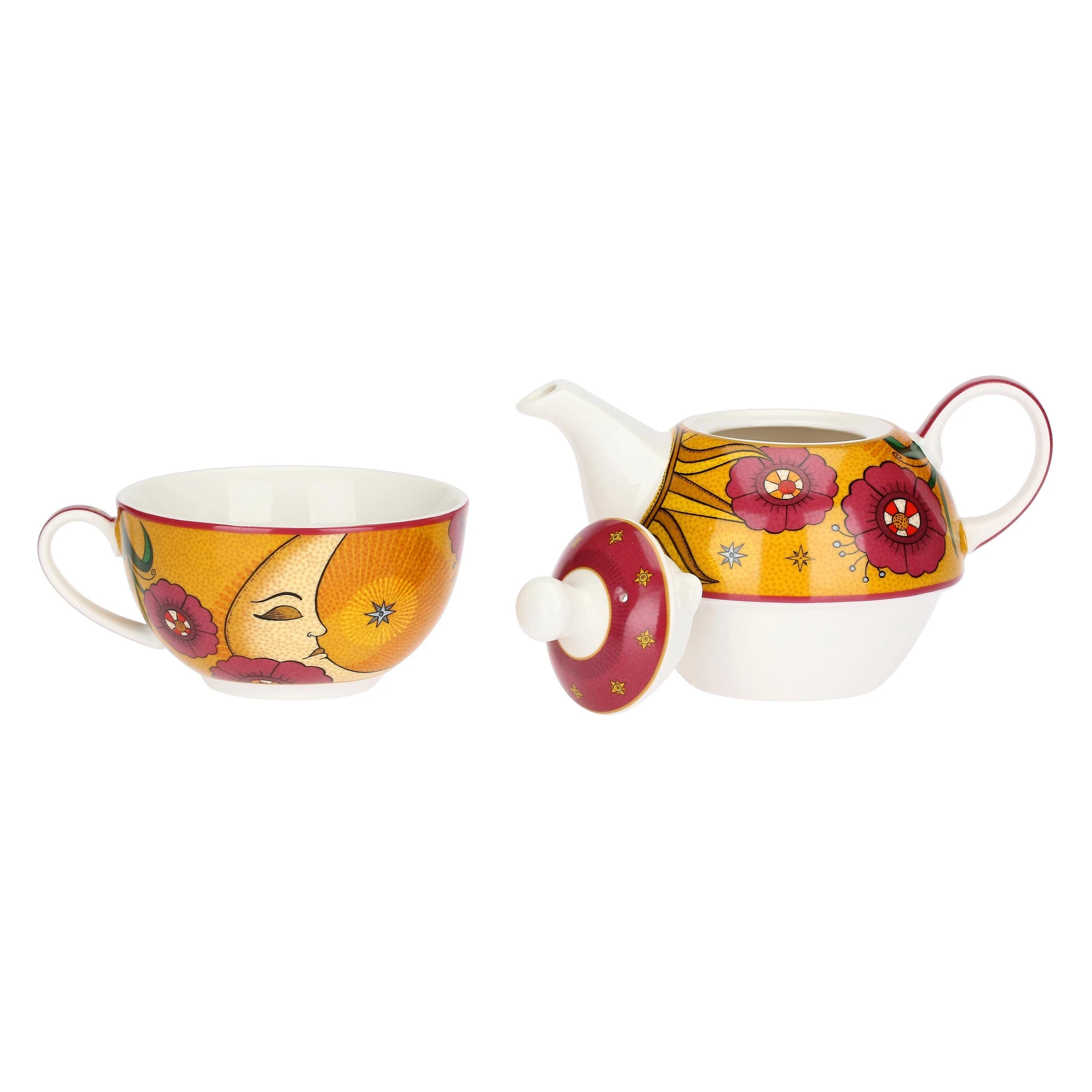 Tea4one with Sun and Moon saucer, Mirabili - Porcelain, 400 ml Gallery