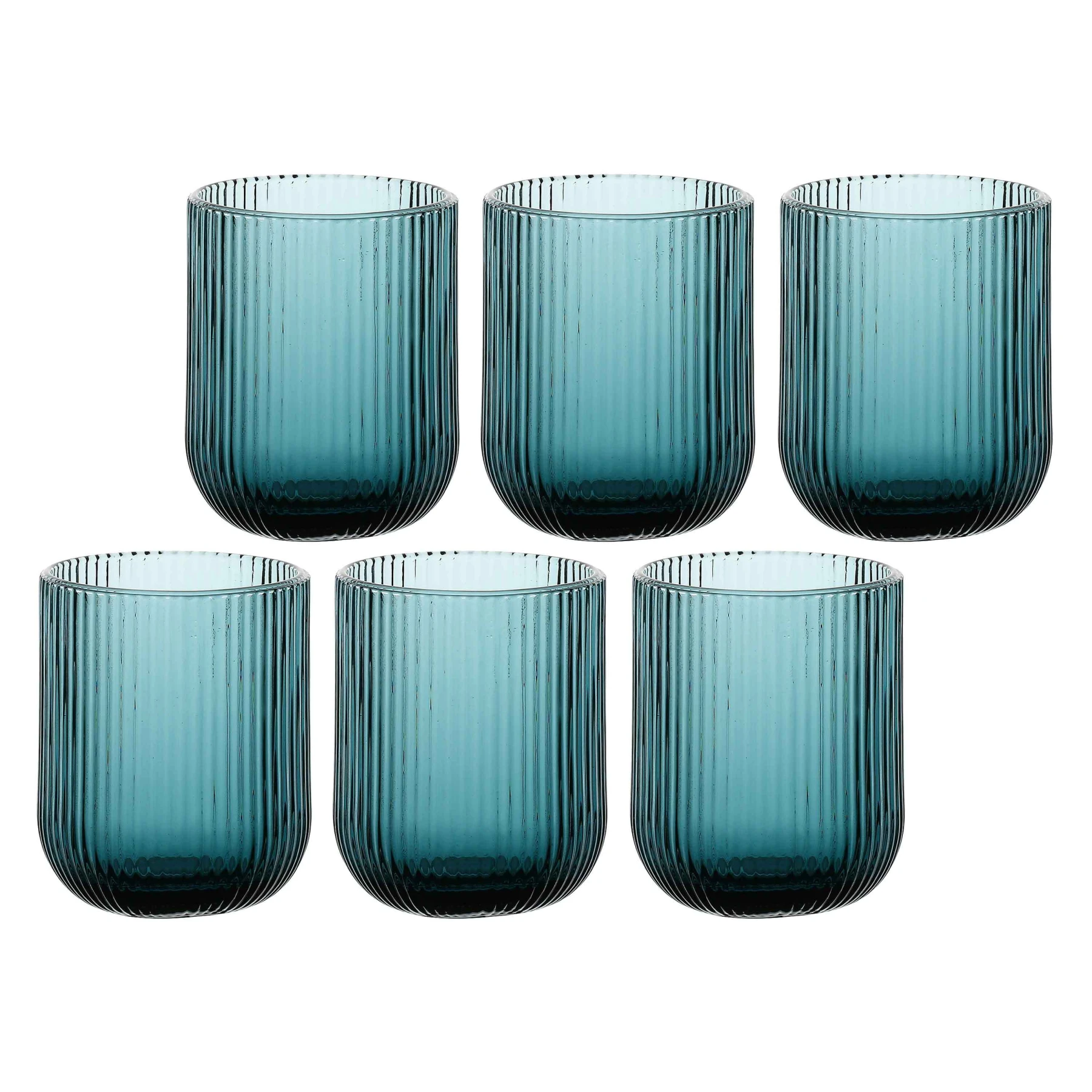Blue Twisty Glass Tumbler 260ml Gallery