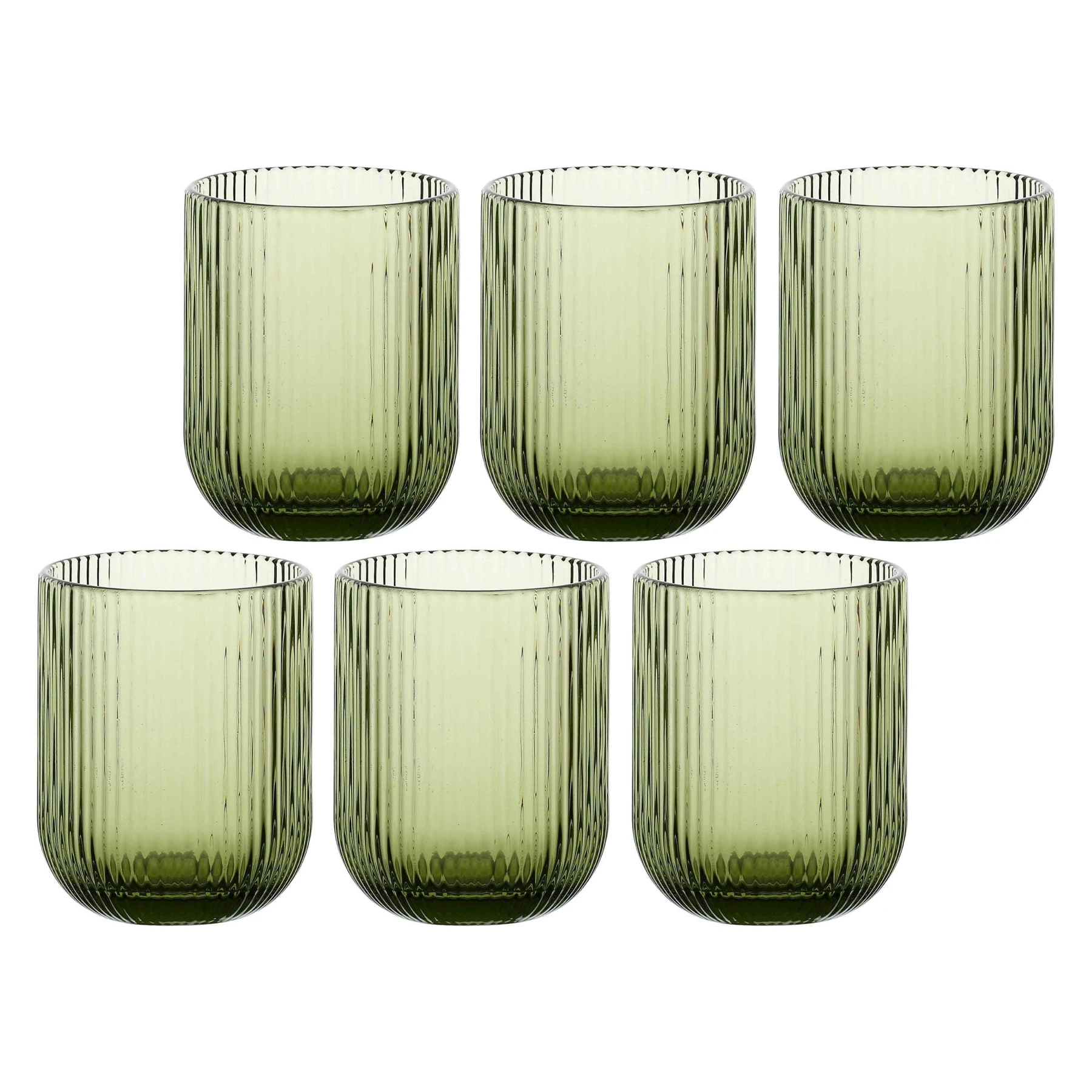 Green Twisty Glass Tumbler 260ml Gallery