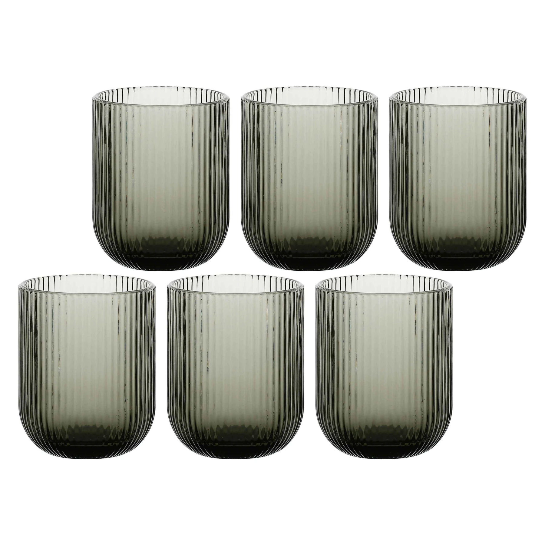 Grey Twisty Glass Tumbler 260ml Gallery