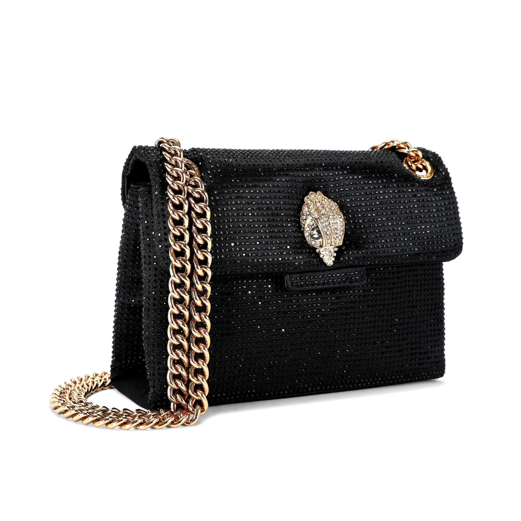 Mini Crystal-Embellished Kensington Crossbody Bag with Gold Chain Gallery