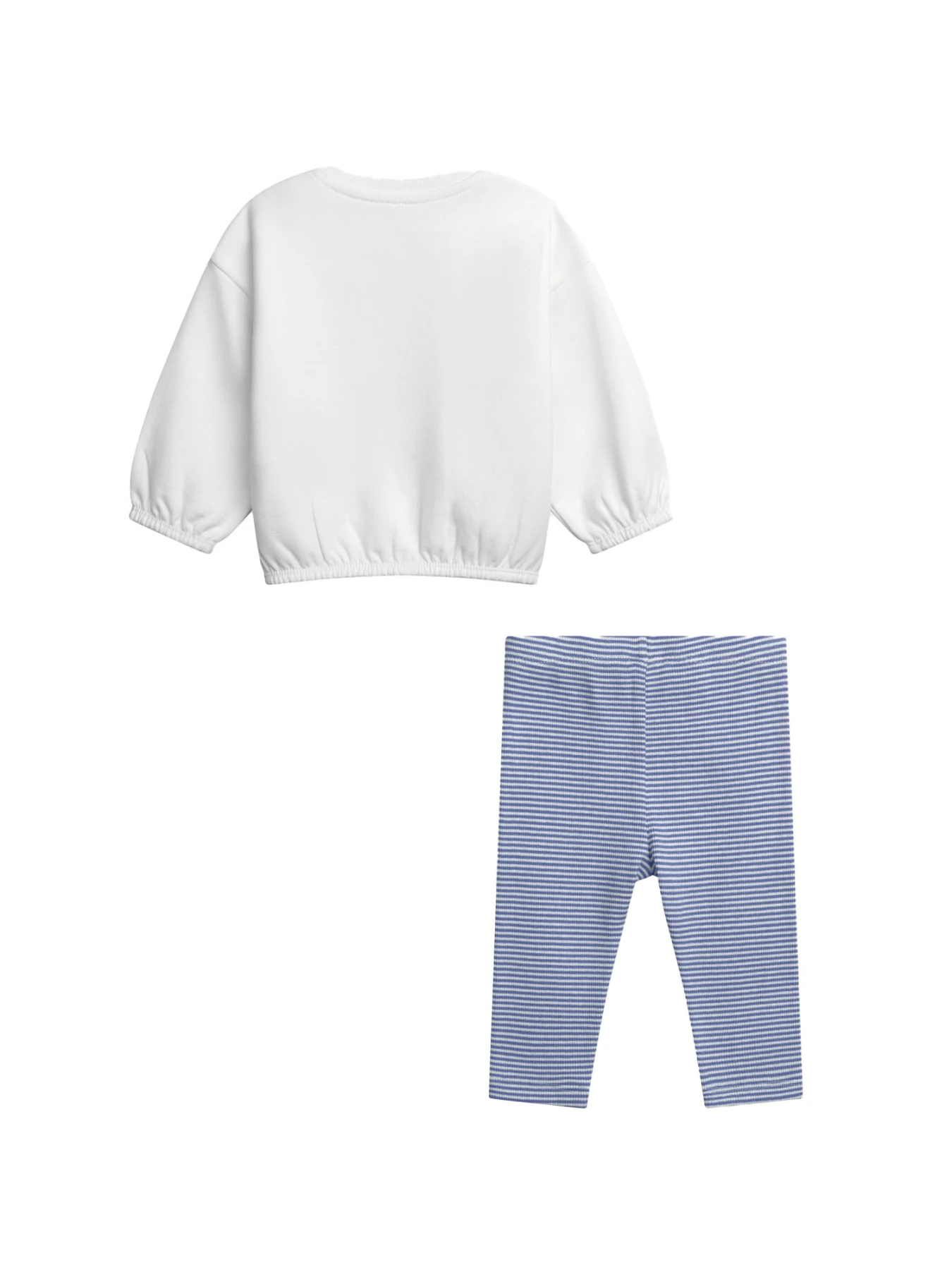 Newborn Set - Cotton Sweatshirt and Striped Leggings Gallery