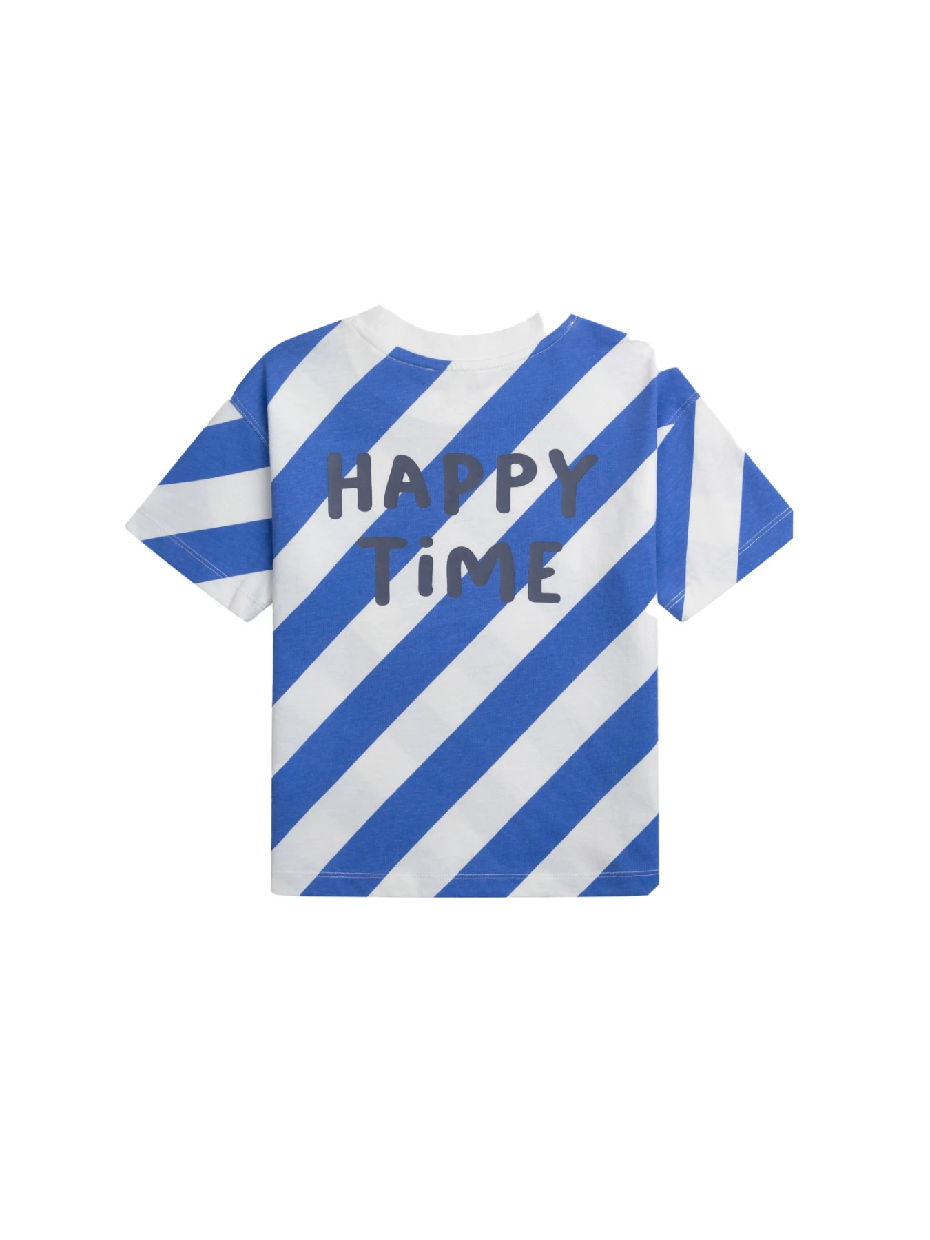 Diagonal Striped Short Sleeve T-Shirt Gallery