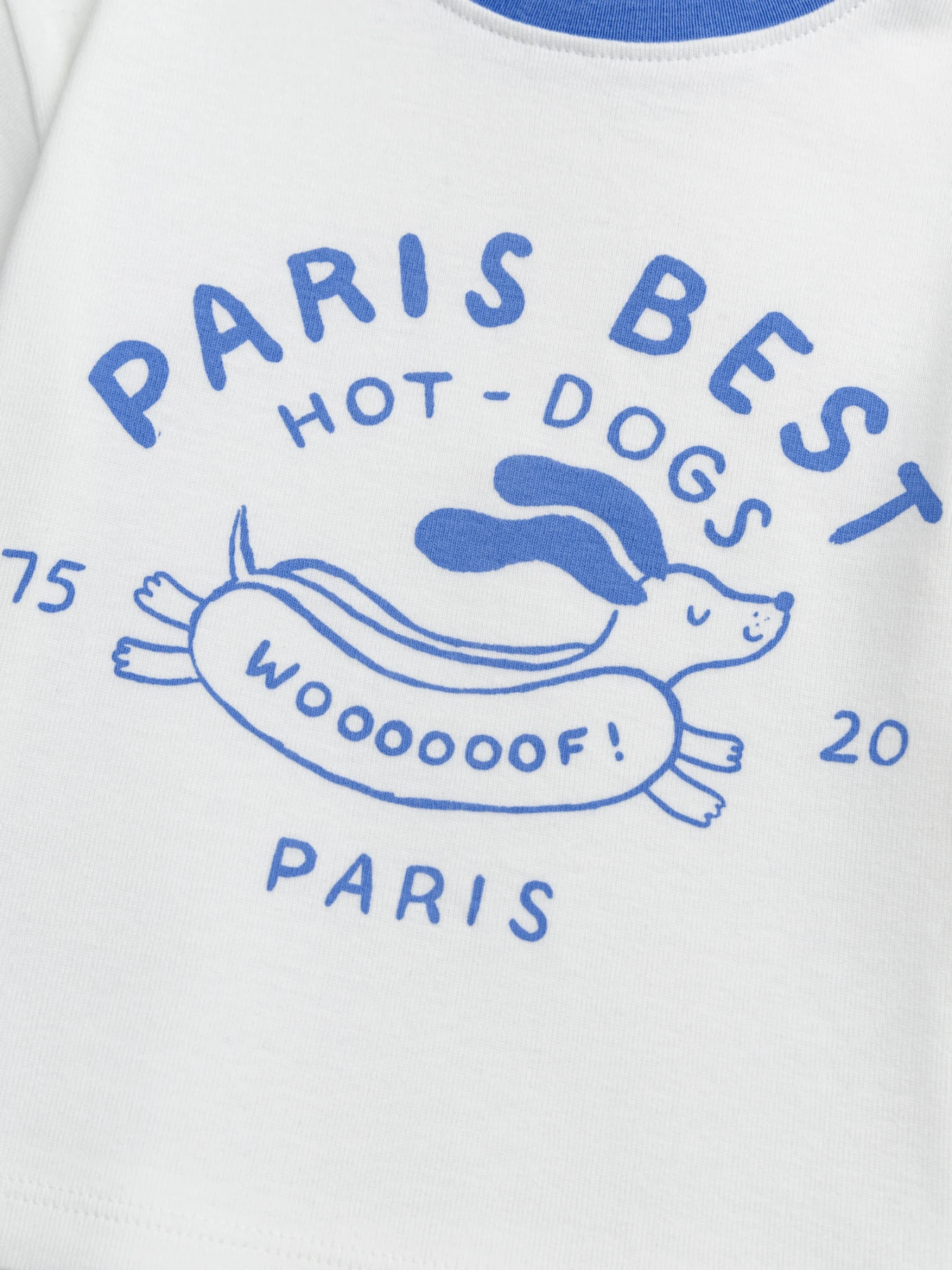 Short-Sleeve T-Shirt with "Paris Hot-Dogs" Print for Baby Boys Gallery