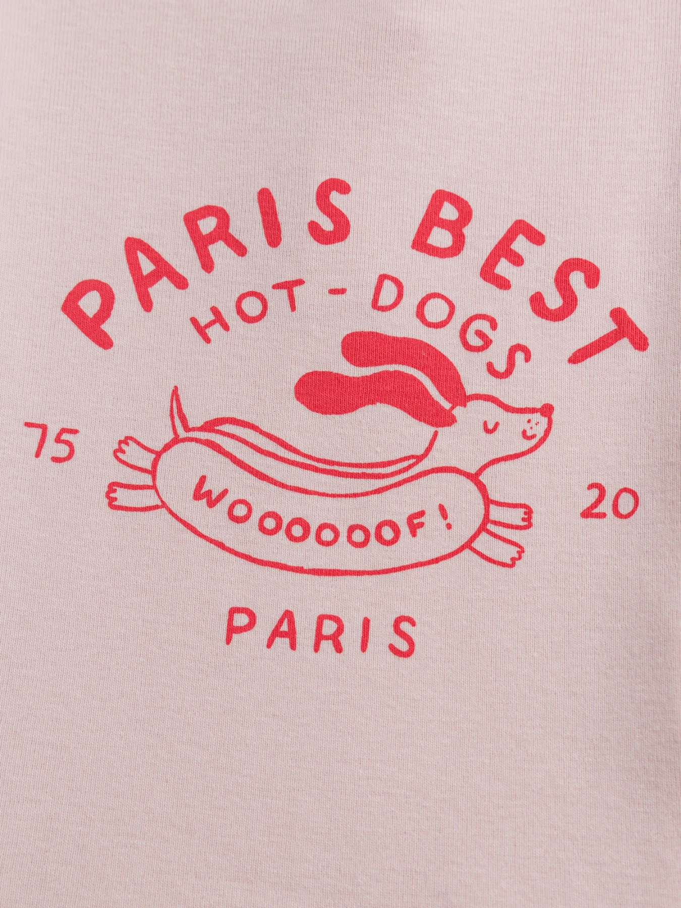 Short Sleeve T-shirt with "Paris Hot-Dogs" Print Gallery