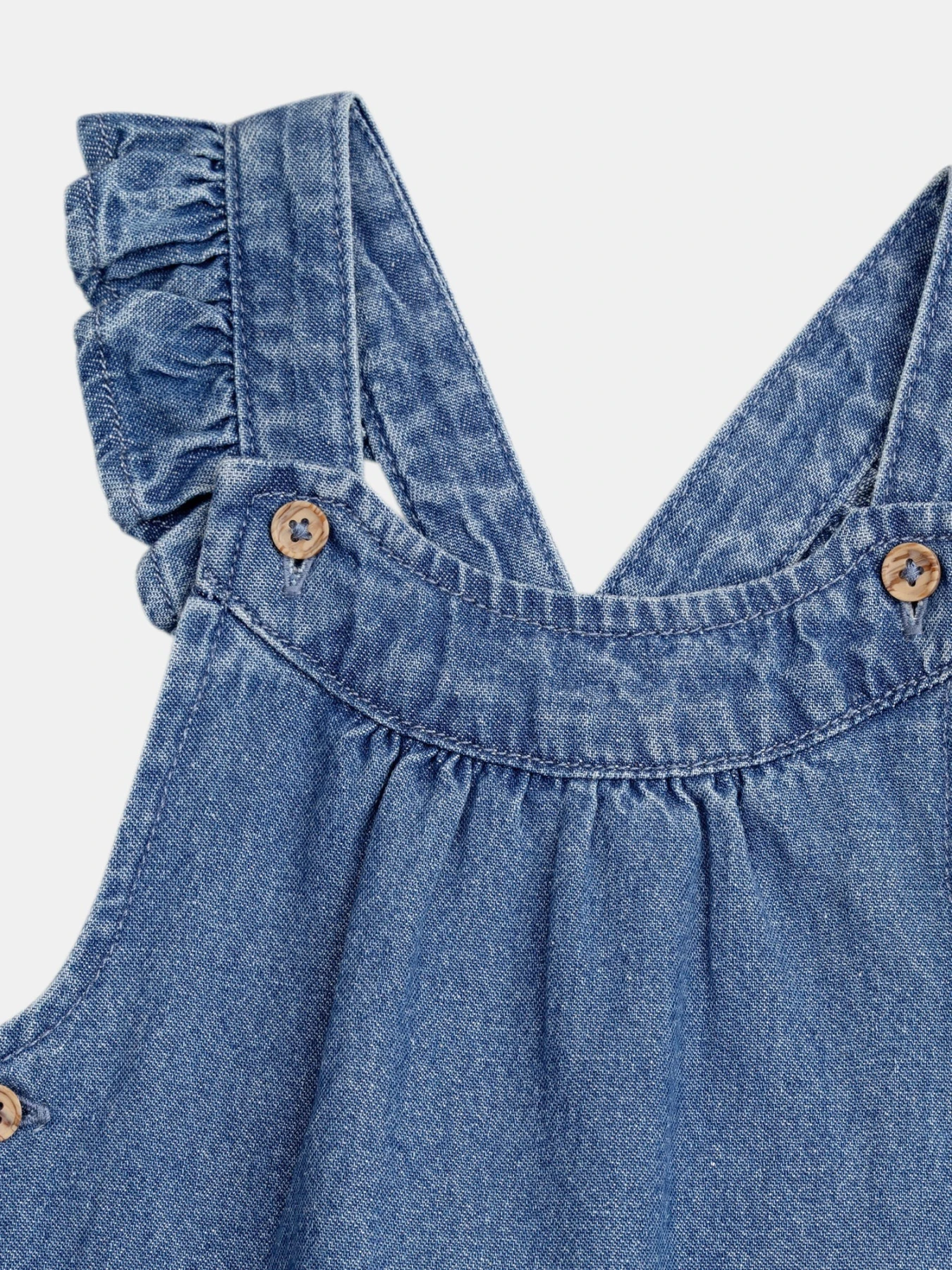 Denim Overalls with Embroidered Heart Pockets Gallery