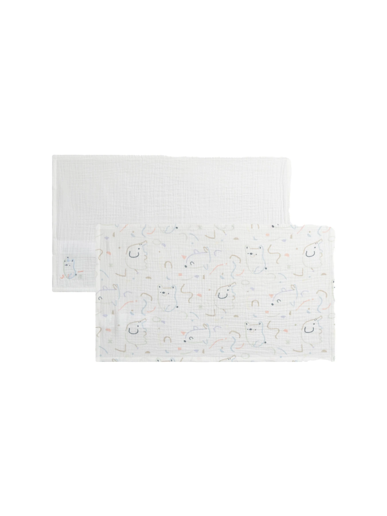 Set of 2 - Muslin Cloths with Fancy Prints Gallery