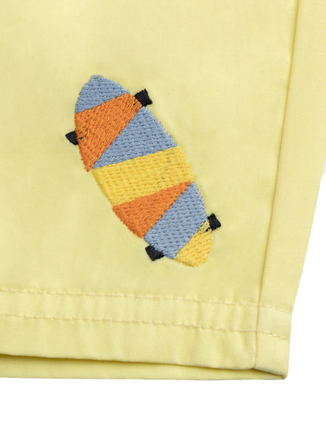Cotton Shorts with Skateboard Embroidery Gallery