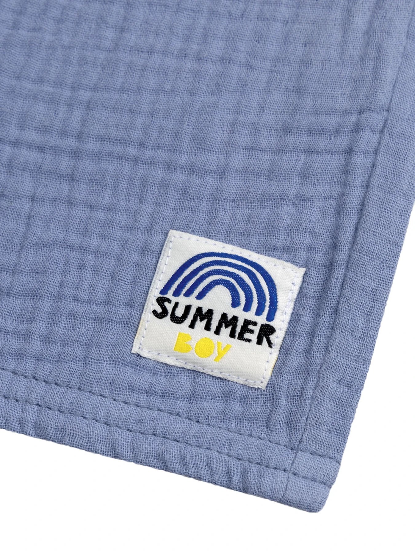 Kids Boys Muslin Cotton Shorts with "Summer Boy" Patch Gallery