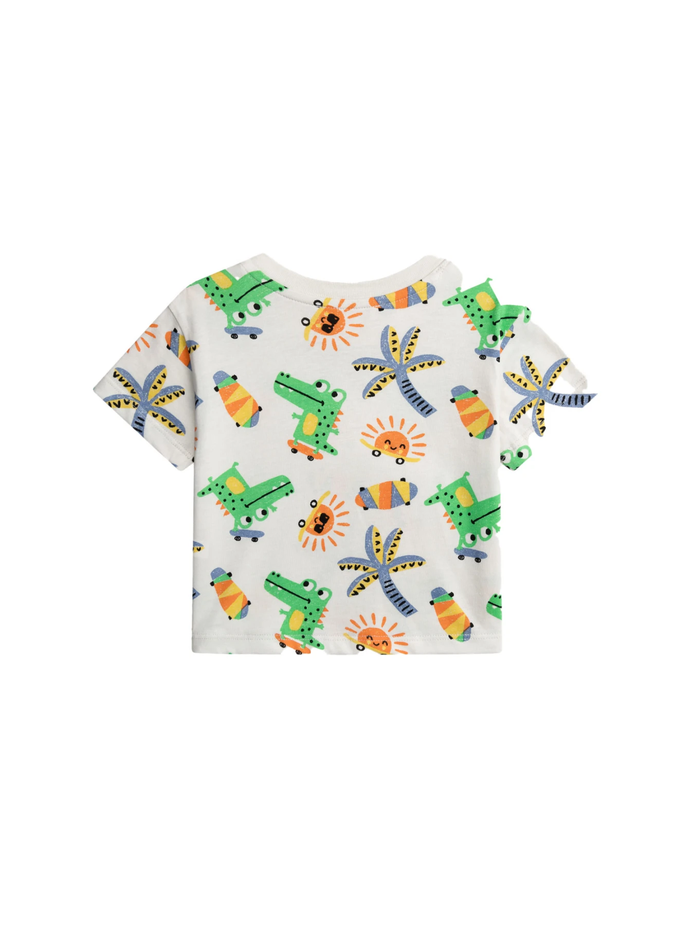 Kids Baby Girl Skater Crocodile All-Over Print Short Sleeve T-shirt Gallery