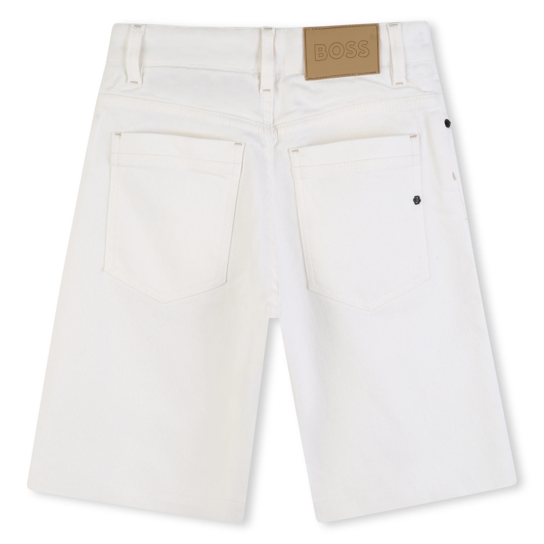 Bermuda Cotton Shorts with Logo Patch Gallery