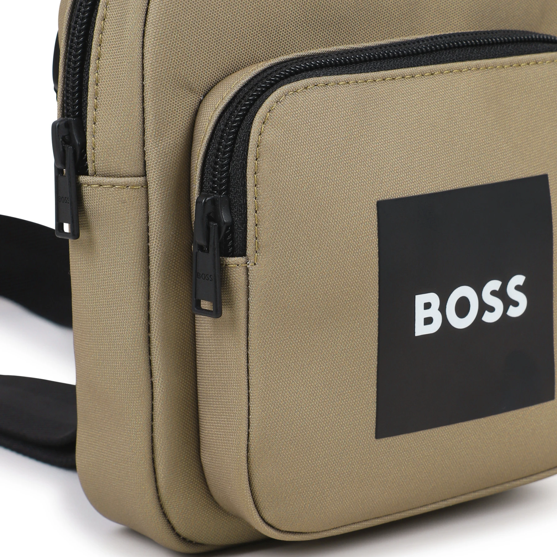 Polyester Crossbody Bag with Front Zip & Logo Patch Gallery