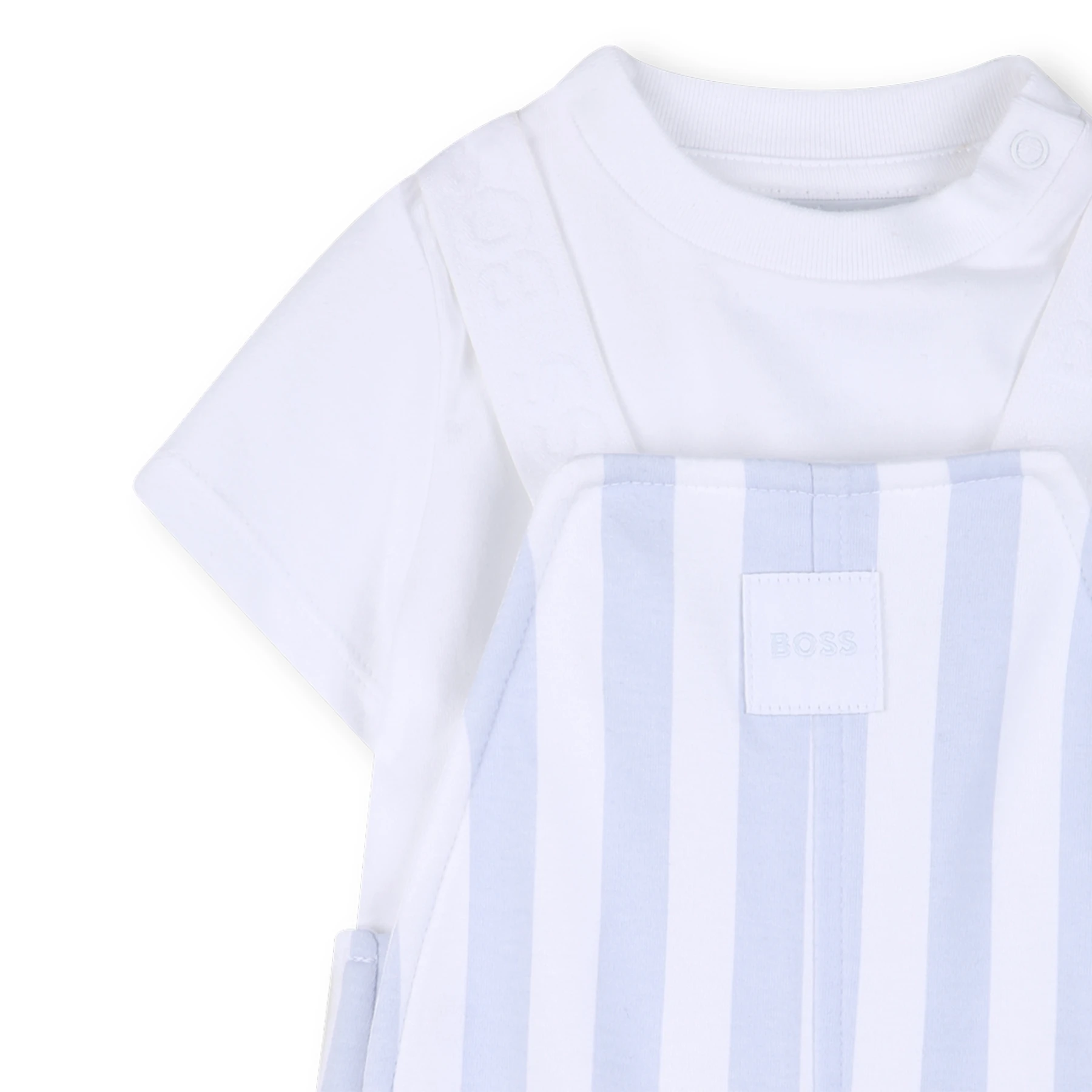 Striped Dungarees & Short Sleeve T-shirt Set Gallery
