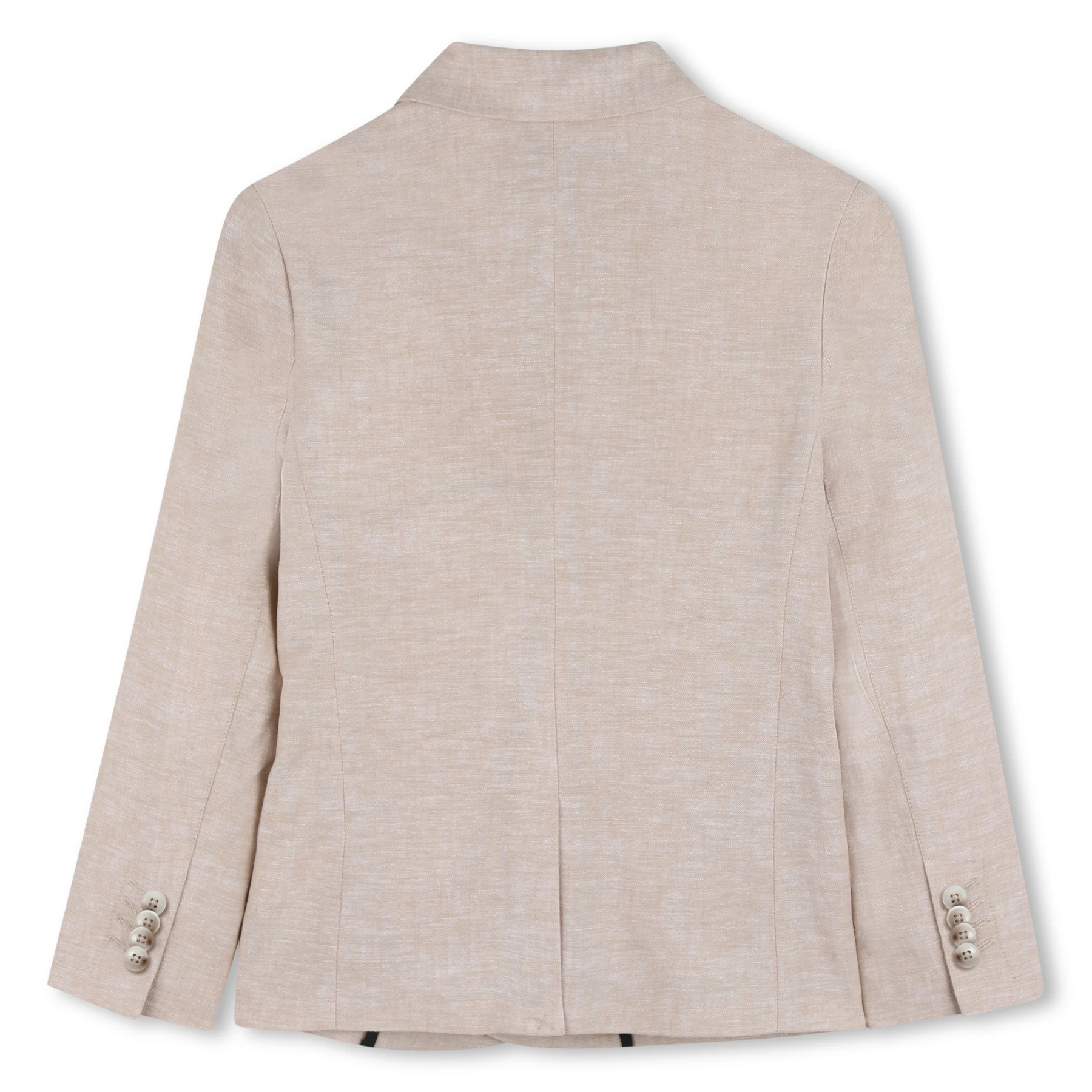 Linen Flax Single-Breasted Long Sleeves Blazer Gallery