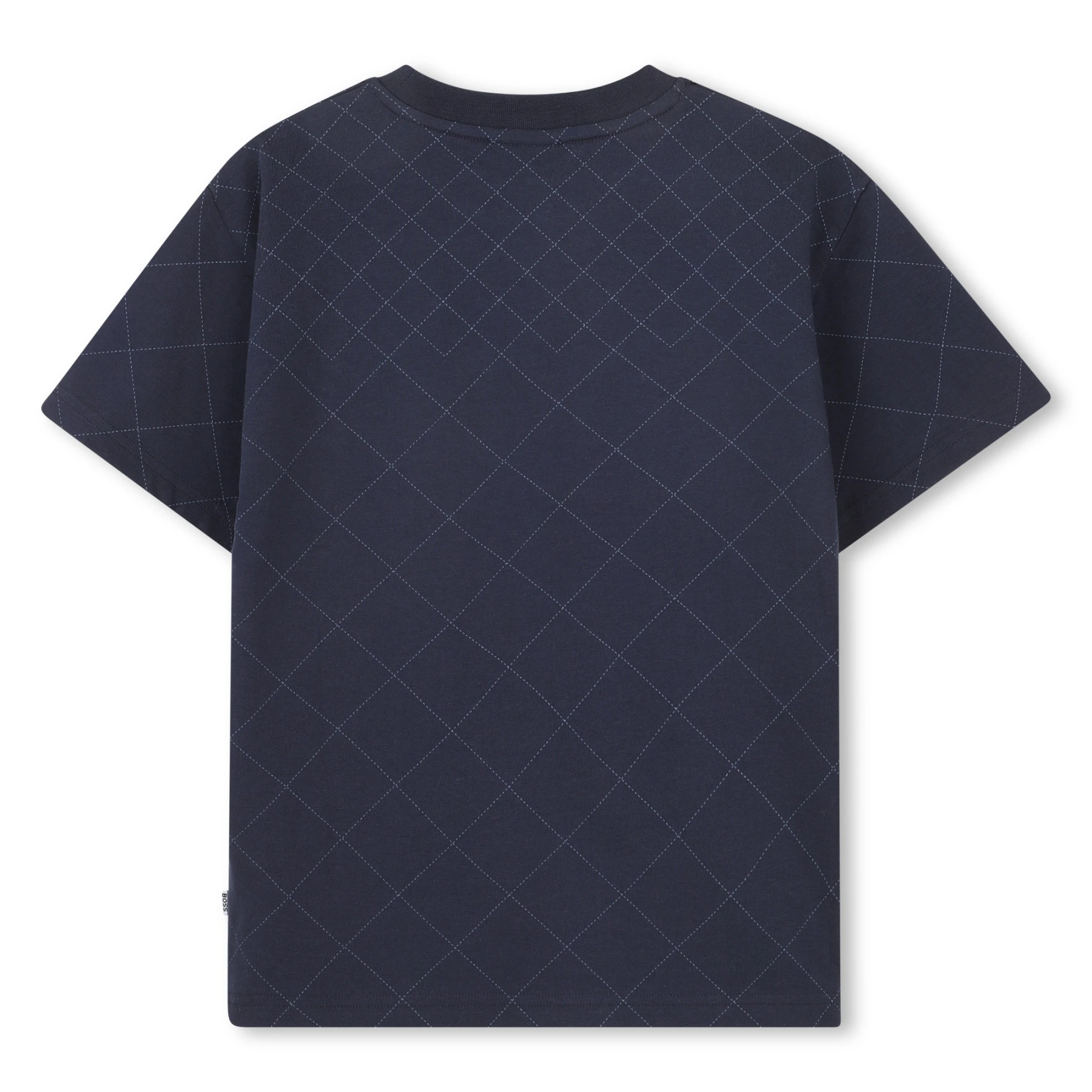 Diamond Pattern Short Sleeve Cotton T-shirt  Gallery