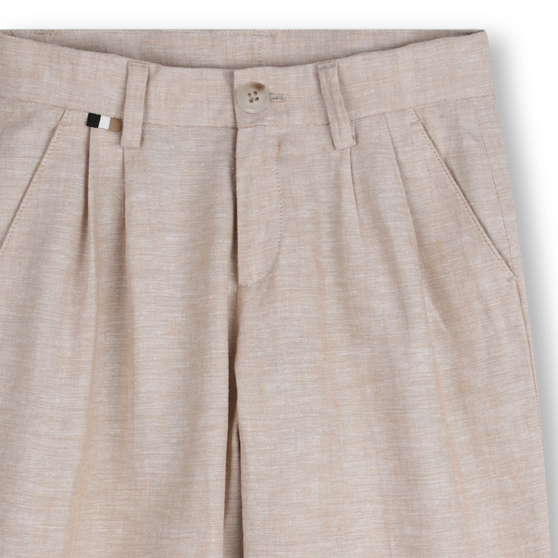 Linen Blend Pleated Suit Trousers Gallery