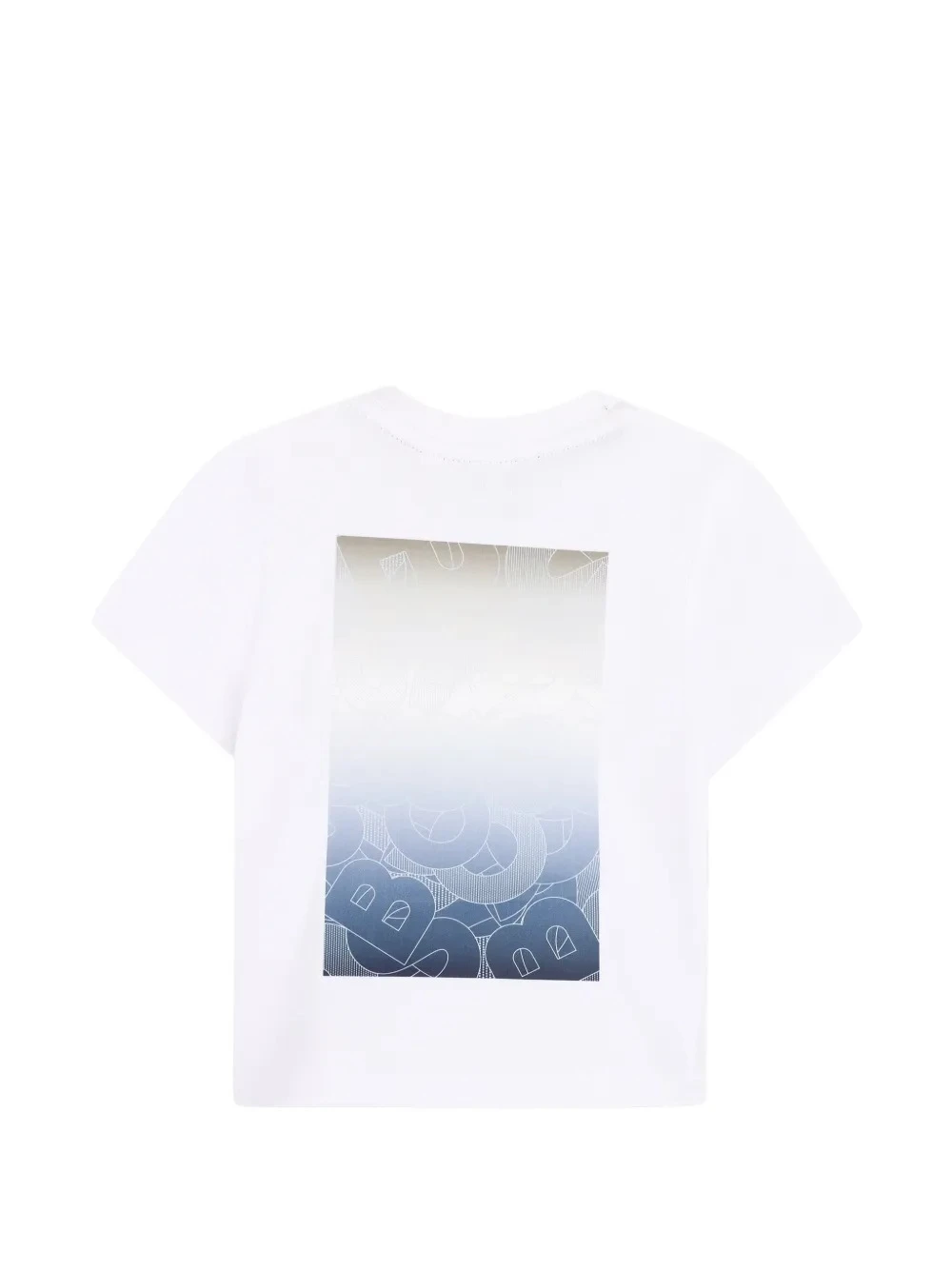Short Sleeve Cotton T-Shirt with Gradient Back Graphic Gallery