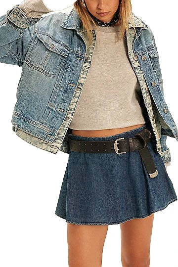 Short Denim Skort Gallery