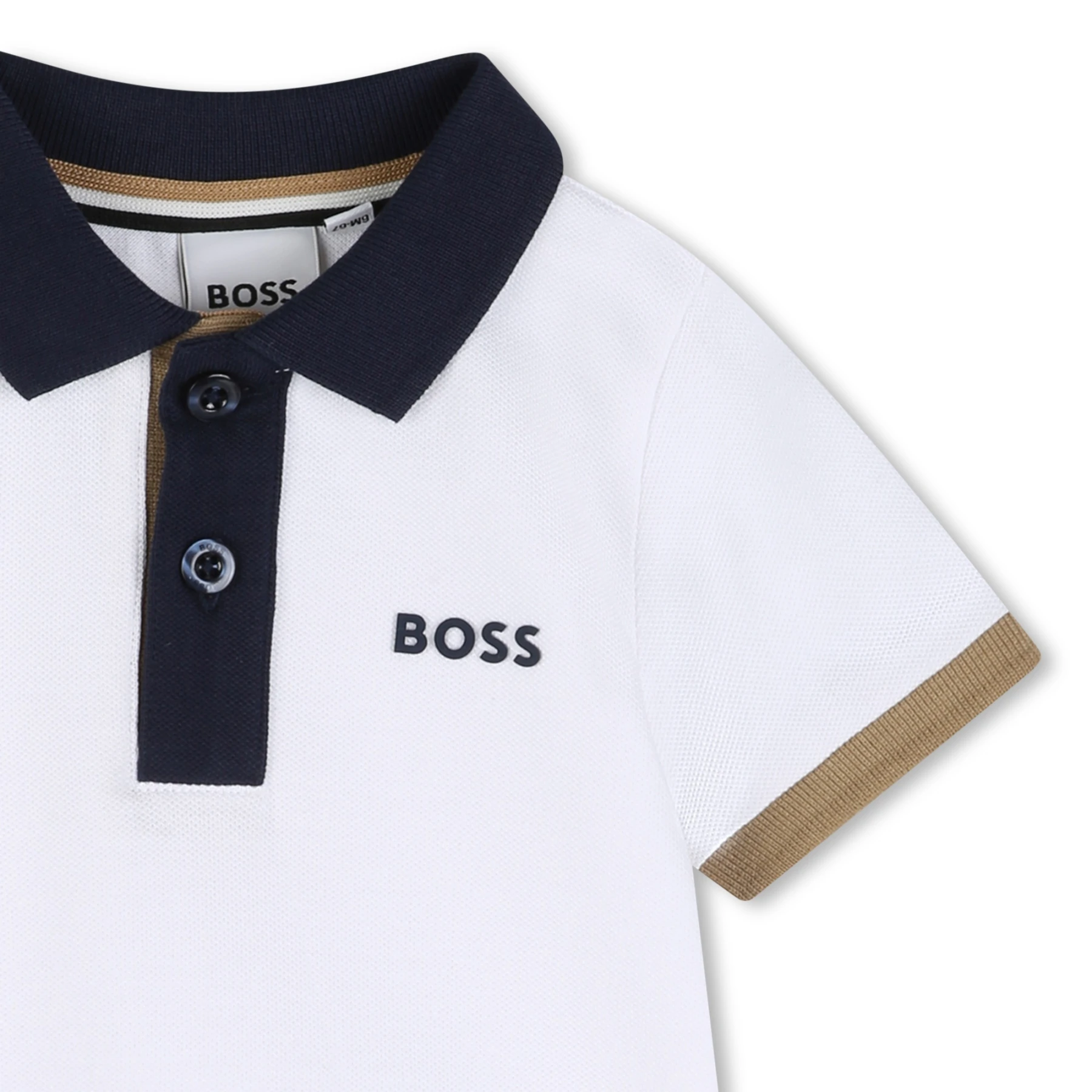 Contrast Short Sleeve Cotton Polo Shirt Gallery