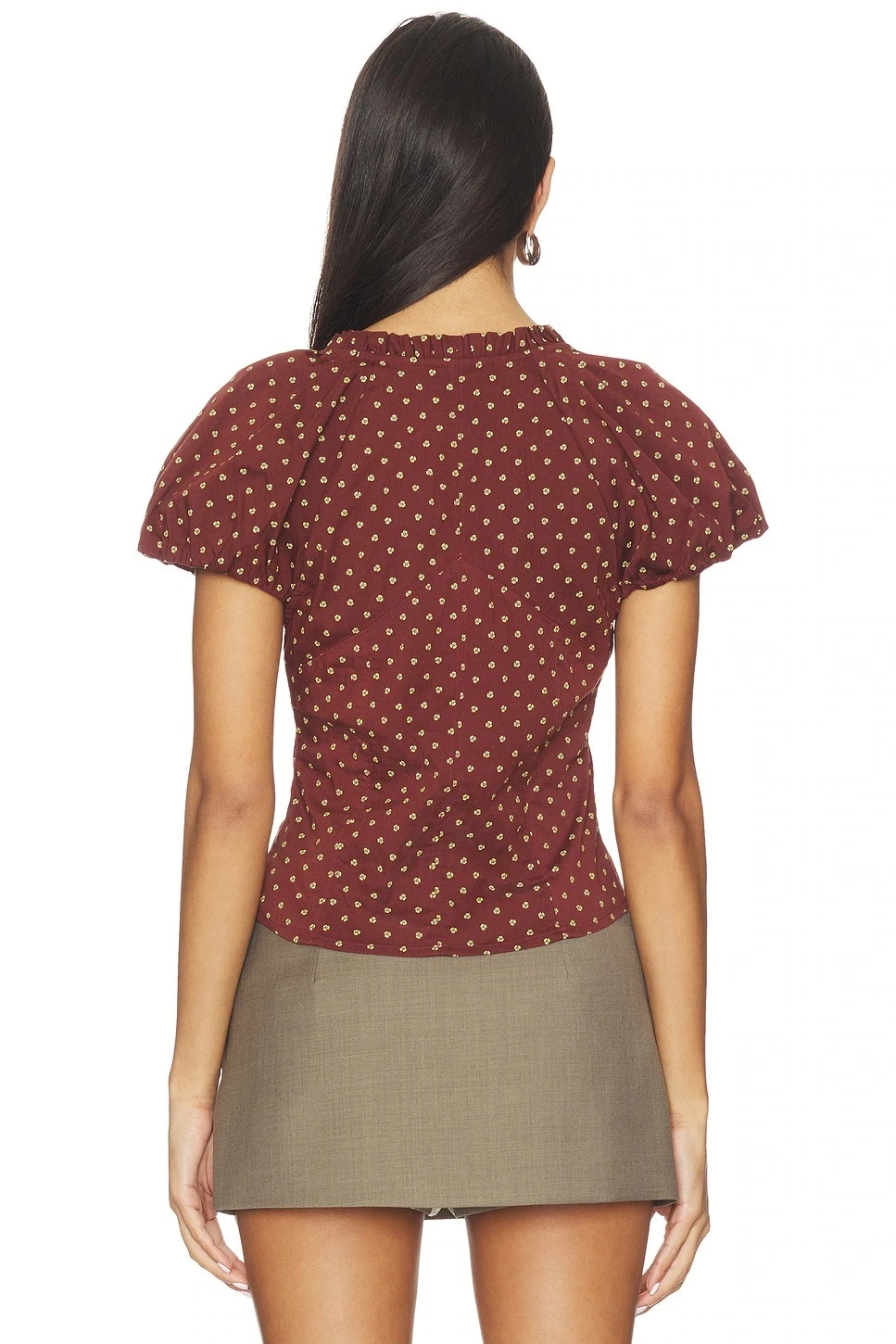 Printed Short Sleeve Blouse Gallery