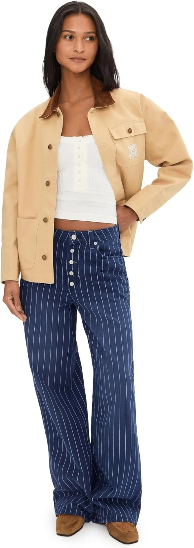 Striped Boyfriend Jeans Gallery