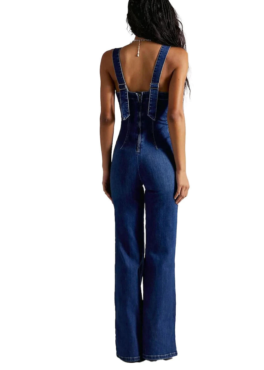 Bootcut Denim Jumpsuit Gallery