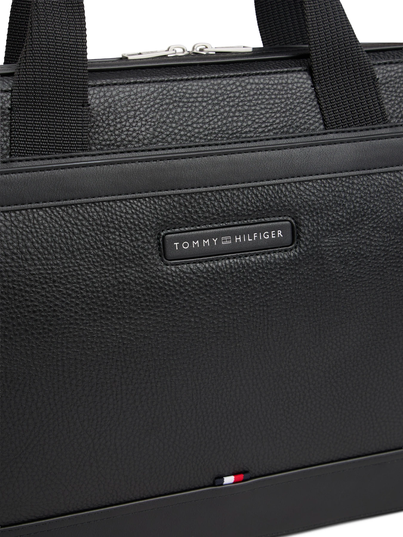 Central Leather Laptop Bag with Woven Shoulder Strap Gallery