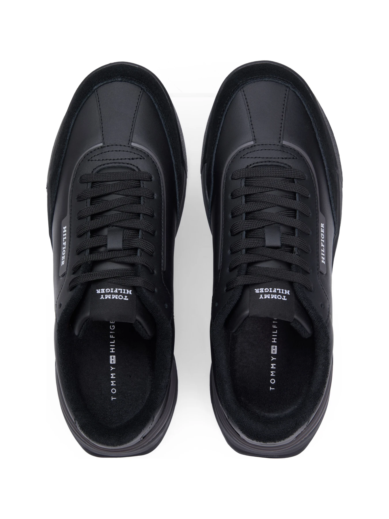 Retro Mixed Texture Leather Trainers  Gallery