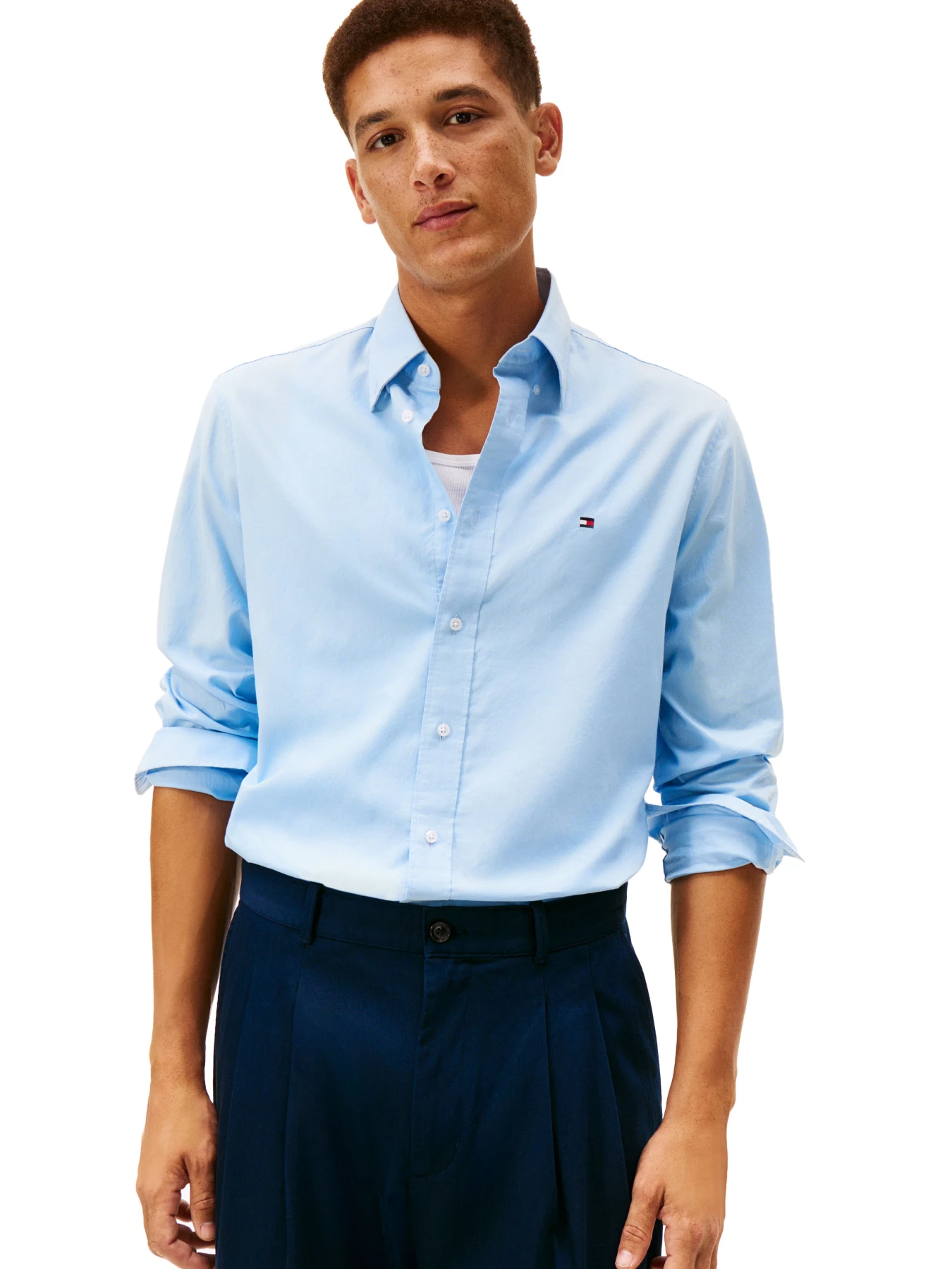 Regular Fit Stretch Oxford Long Sleeve Shirt Gallery