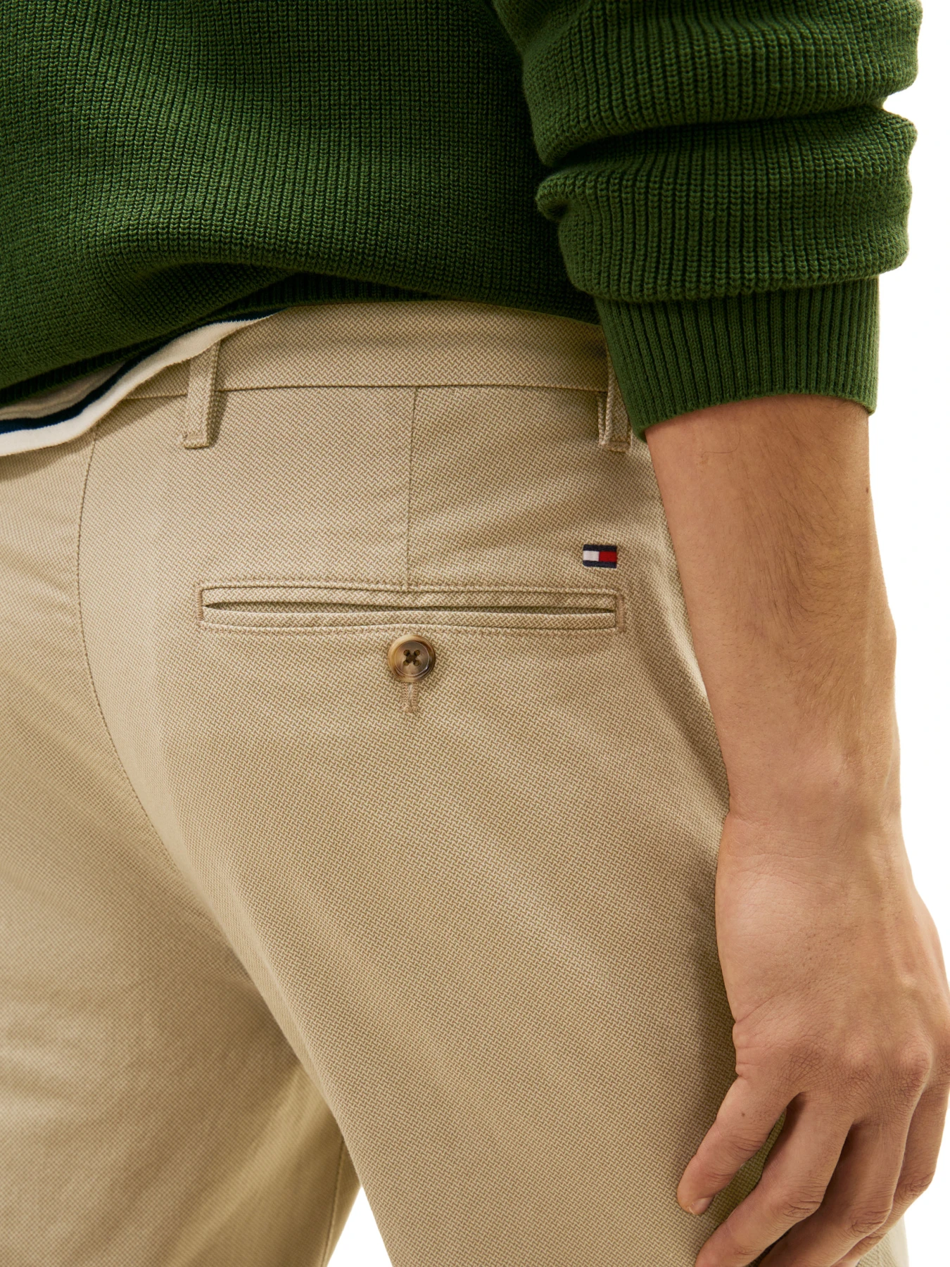 Bleecker Textured Print Slim Trousers Gallery