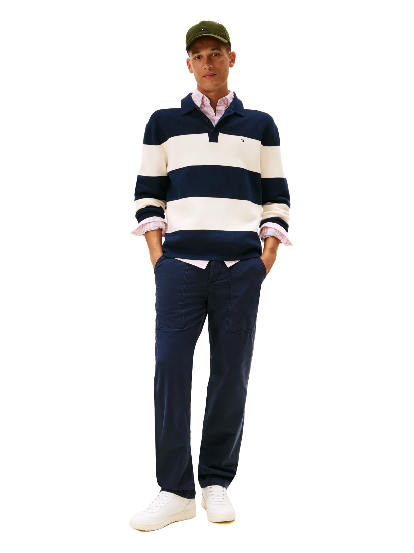 Washed Textured Sateen Utility Trousers Gallery