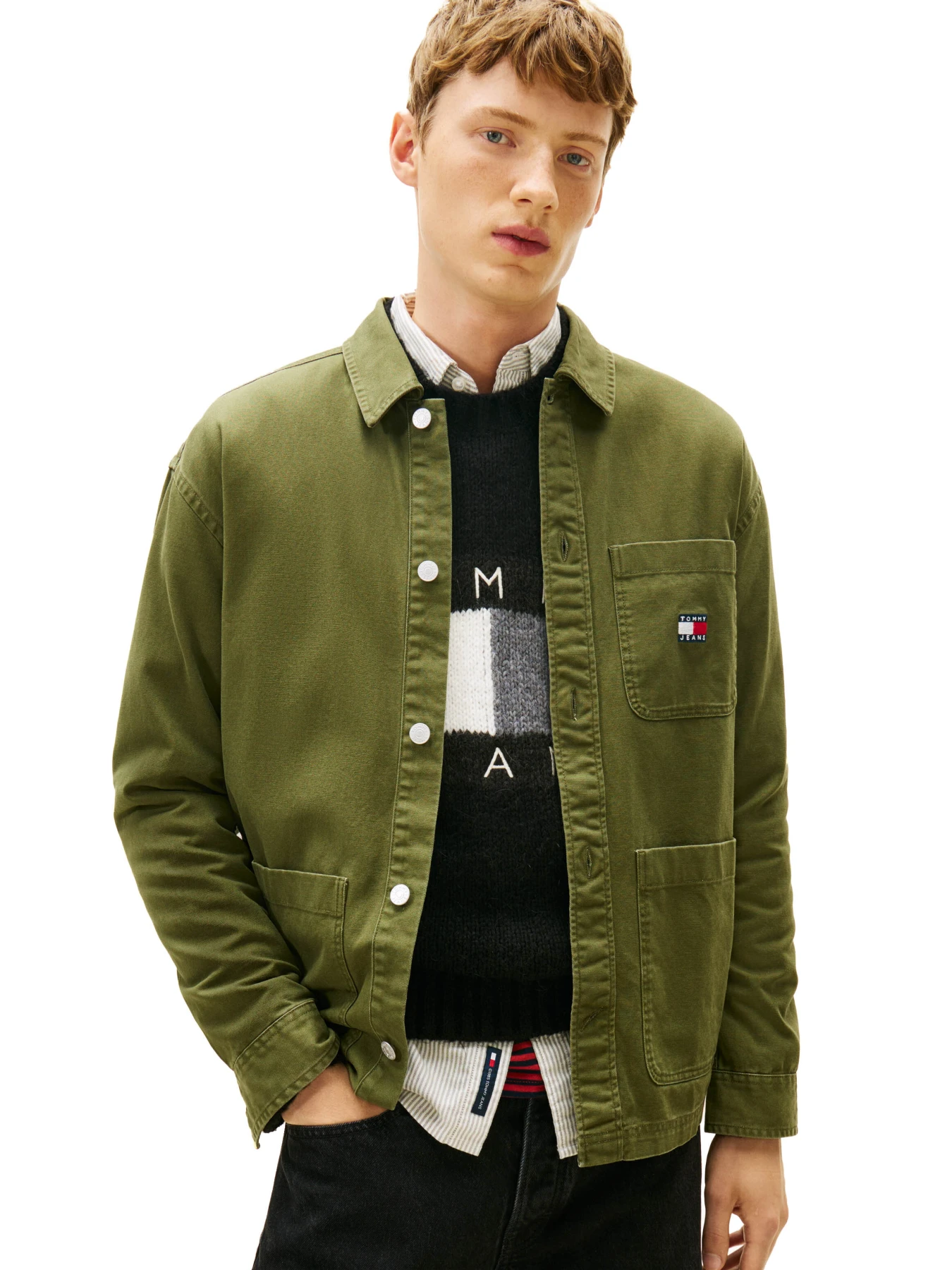 Tommy Badge Oversized Fit Overshirt Gallery