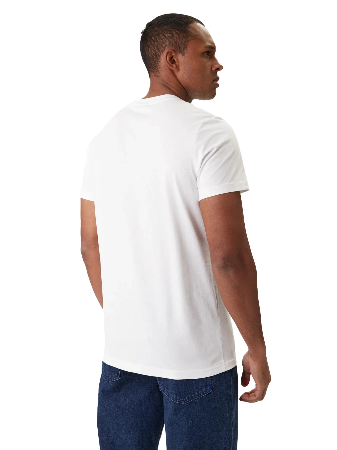 Cotton Short Sleeve T-shirt with Inverted Logo Print Gallery