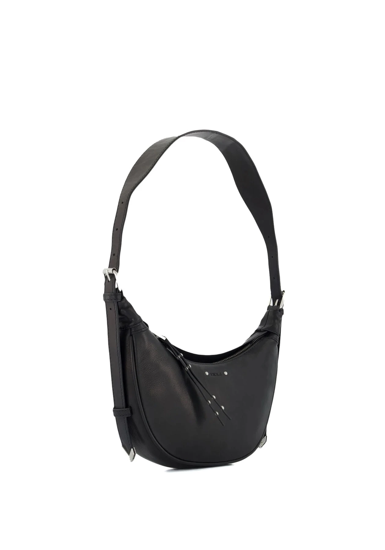 Grained Leather Allane Half-Moon Shoulder Bag Gallery