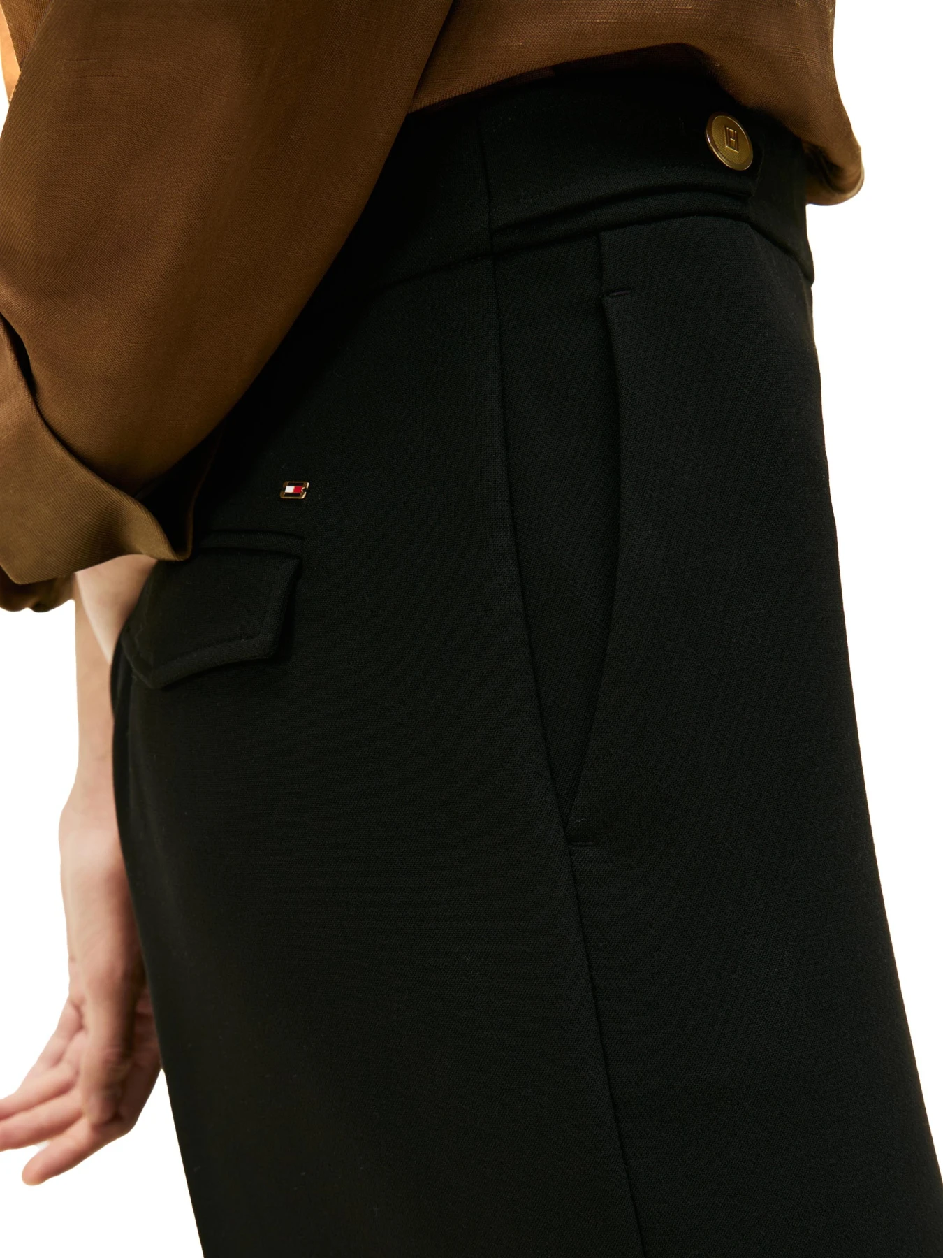 Pressed Crease Straight Leg Trousers Gallery