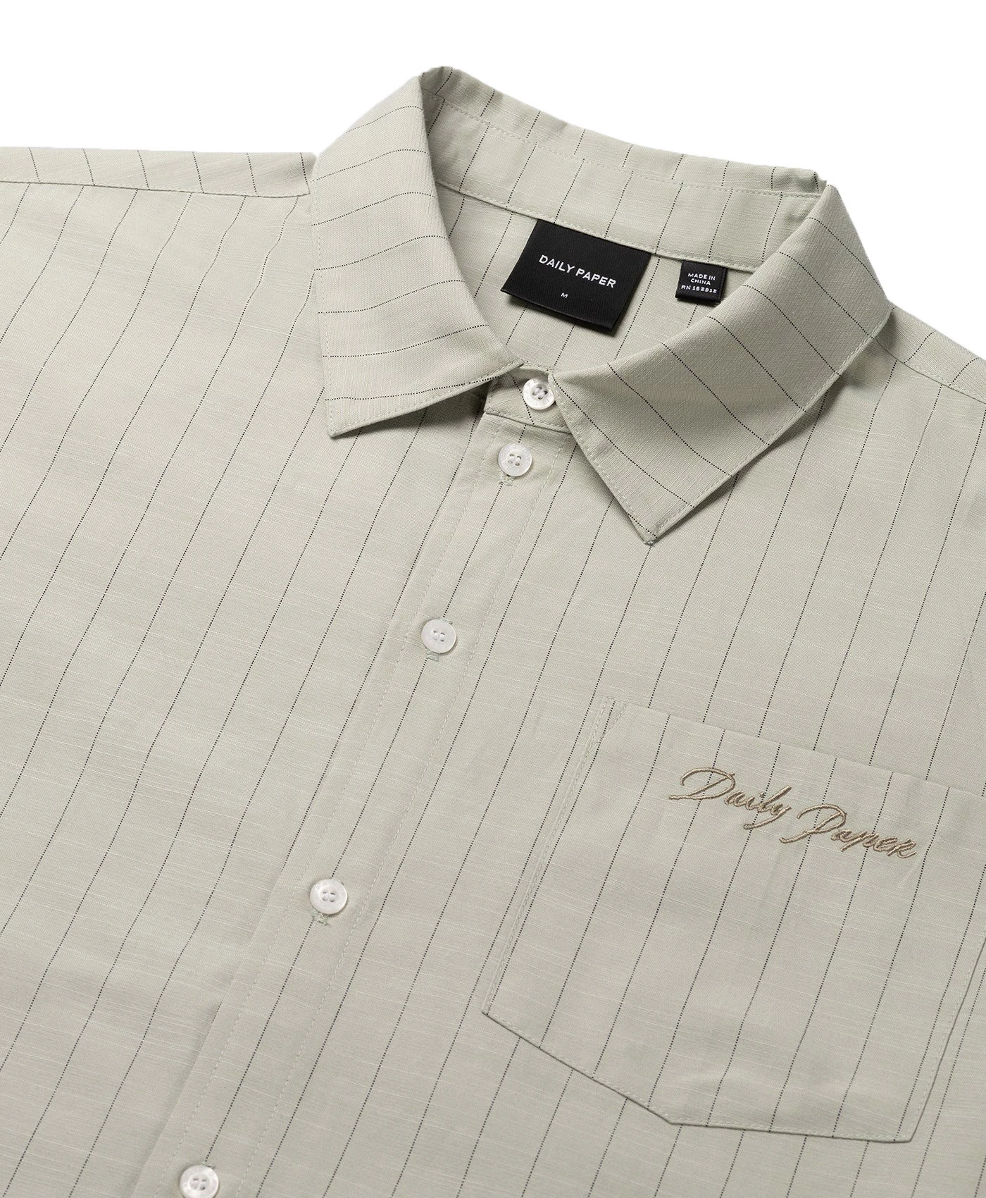 Green Stripe Script Short Sleeve Shirt Gallery