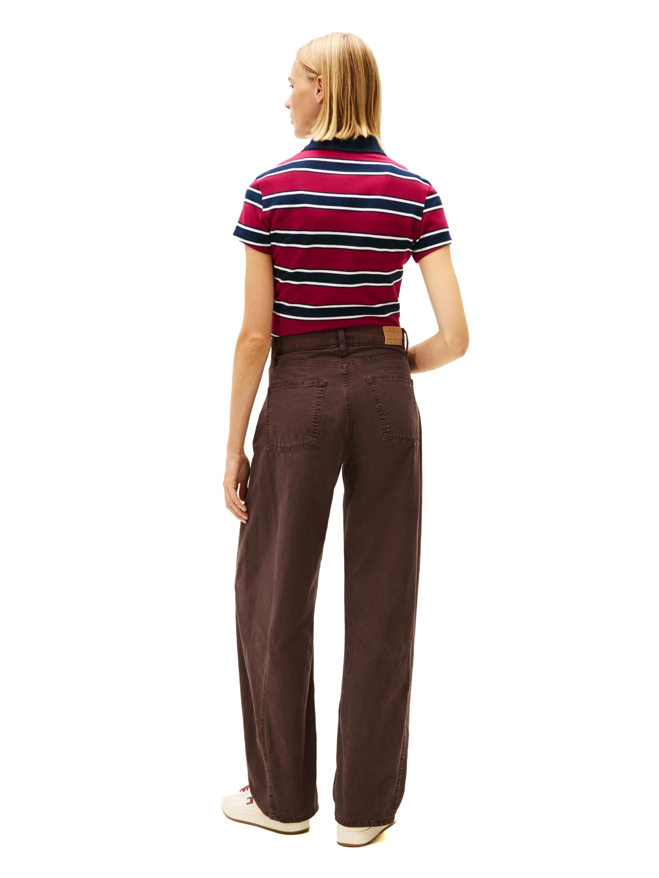 Mid Rise Wide Barrel Leg Trousers Gallery