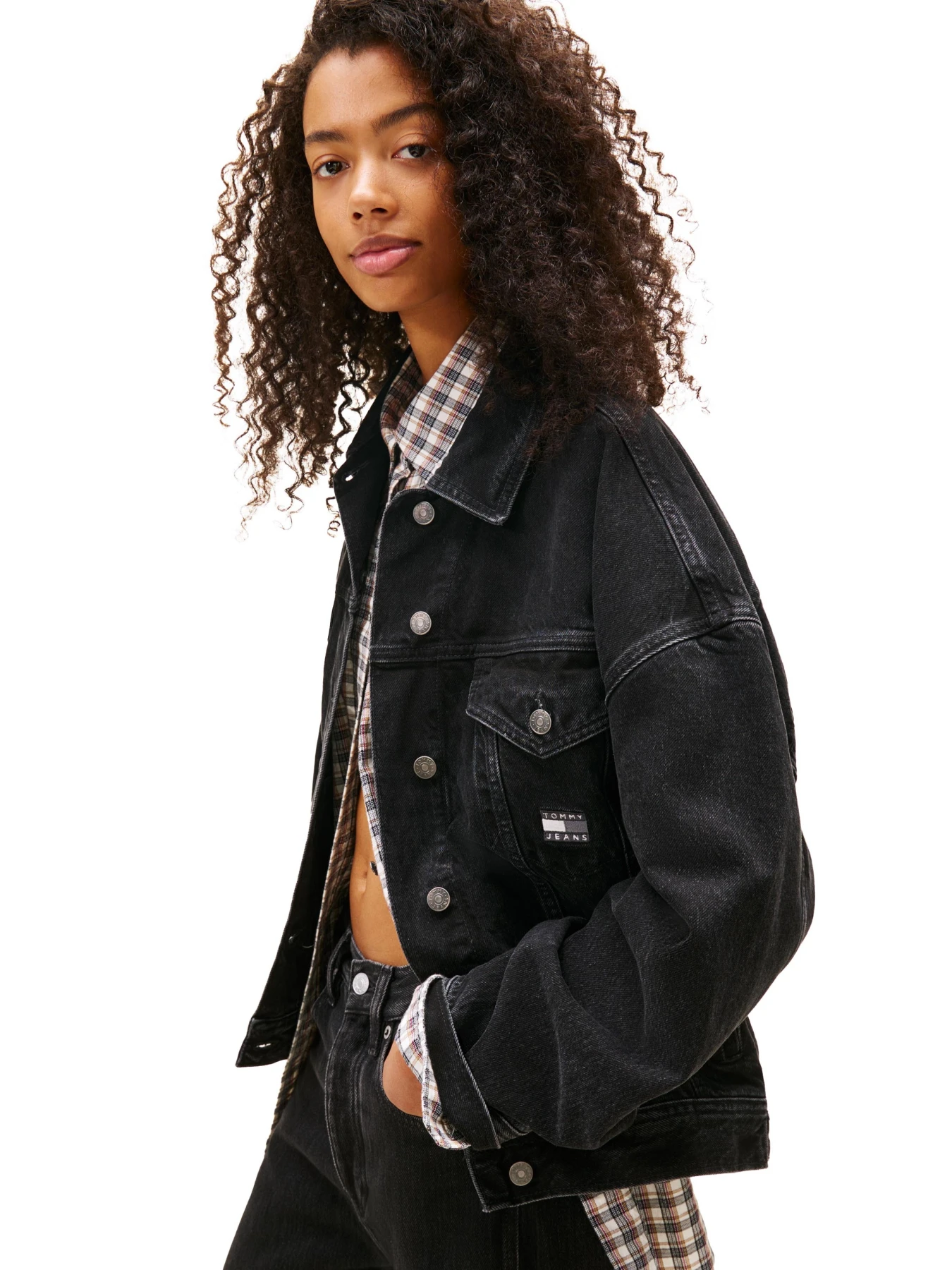 Back Logo Oversized Denim Trucker Jacket Gallery